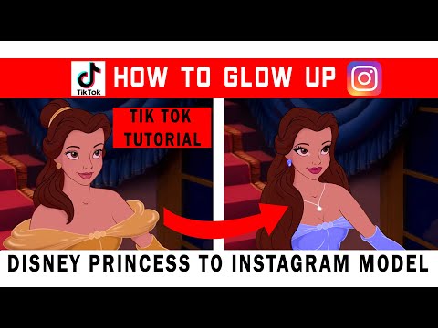 Disney Princess Instagram GLOW UP TIKTOK TRANSFORMATION Video TUTORIAL