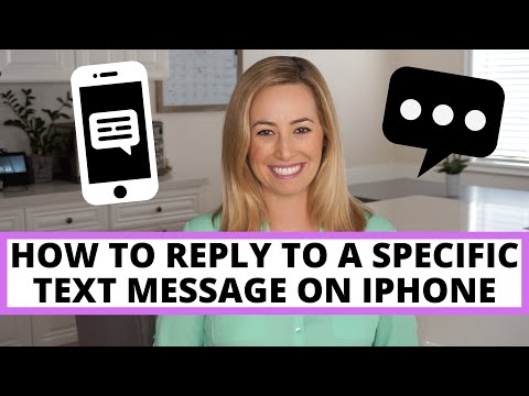 How to reply to a specific text message on the iPhone